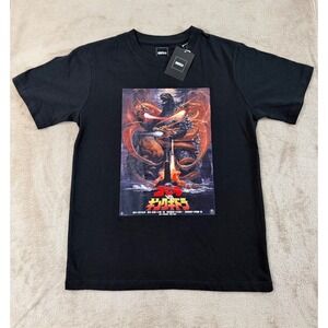 Godzilla vs King Ghidorah Graphic T-Shirt Men's M Black Movie Poster Tee NEW
